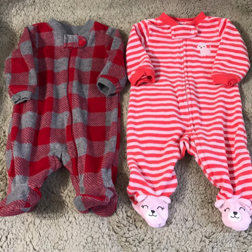 Newborn Bundle Pj's Pre-Loved Gently Two Zip Snap